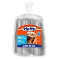 thumbnail image 1 of Hefty Chill-To-Go Clear Plastic Cups with Sip Lids, 18 oz., 60 ct., 1 of 9