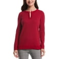 thumbnail image 1 of Rafaella Women's Long-Sleeve V-Neck Top, 1 of 11