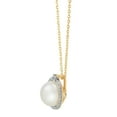 thumbnail image 2 of Freshwater Cultured Pearl Pendant with 0.11 CT. T.W. Diamonds in 14K Gold, 2 of 6