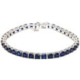 thumbnail image 1 of Princess Cut Gemstone Tennis Bracelet in Sterling Silver, 1 of 5