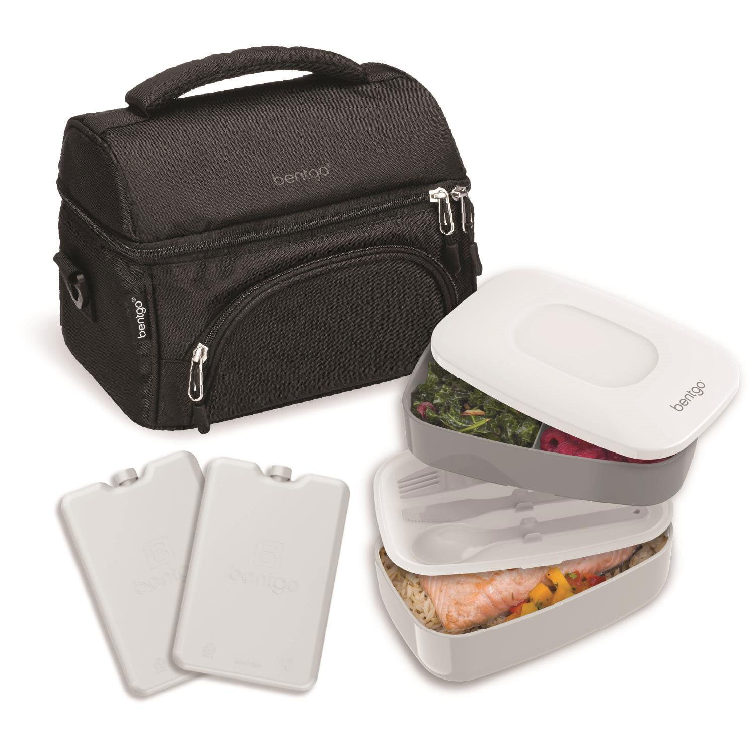 Bentgo 4-Piece Deluxe Set With Insulated Lunch Bag, Ice Packs