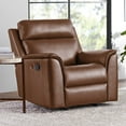 thumbnail interactive-video image 1 of Member's Mark Lennox Leather Glider Recliner, Brown, 1 of 10