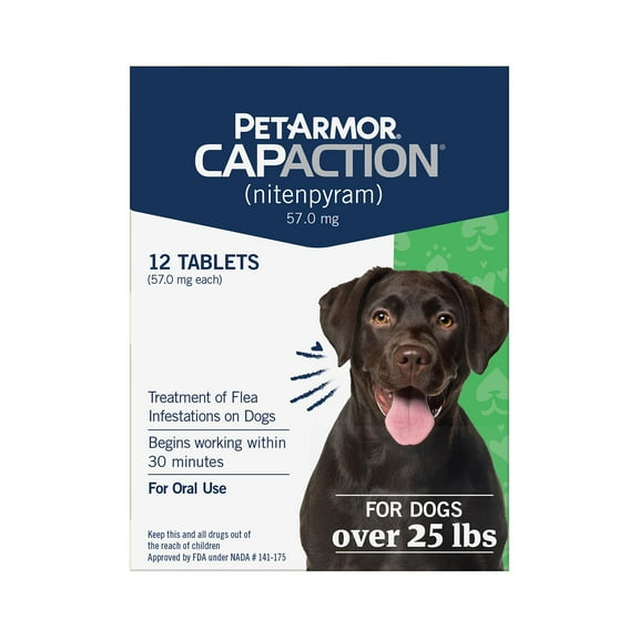 PetArmor CapAction Flea Tabs for Dogs, 12 ct., Choose Size