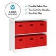 thumbnail image 6 of RiverRidge Horizontal Bookcase with 6 Bins, Assorted Shelf and Bin Colors, 6 of 6