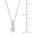 thumbnail image 5 of Lab Created Round Diamond 1.96 CT. T.W. Three-Stone Floating Pendant in 14K Gold, 5 of 9