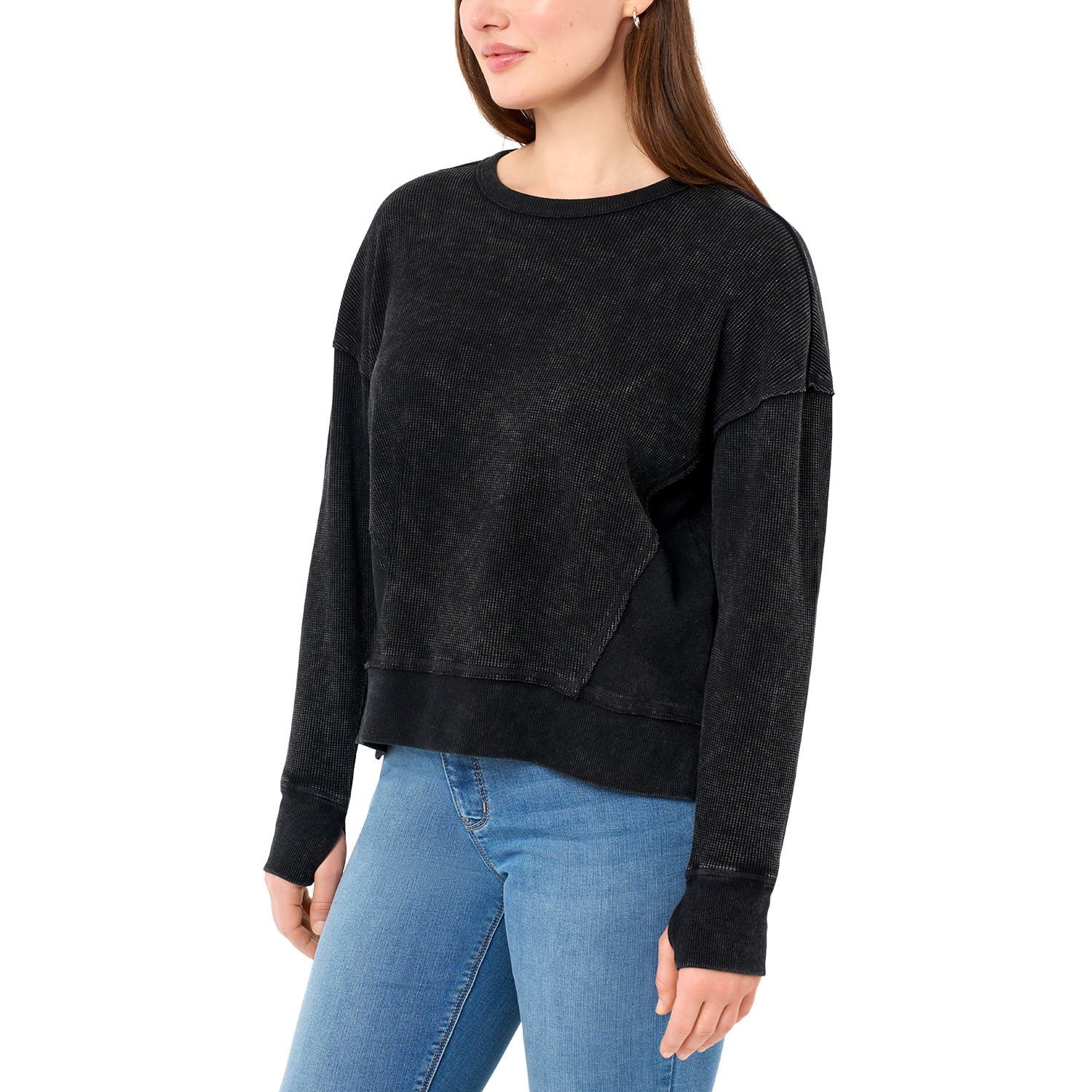 トップス 25aw ANCELLMHEAVY WAFFLE OVER LS BLACK ANCELLM | アンセルム HEAVY WAFFLE OVER LS(BLACK) / ヘビー