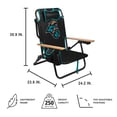 thumbnail image 7 of Logo Brands Coastal Carolina Chanticleers Reclining Beach Chair, 7 of 7