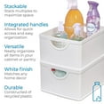 thumbnail image 6 of iDesign Set of 2 White Stacking BPA-Free Organization Bins, 5" H x 8" W x 10" D, 6 of 11