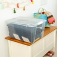thumbnail image 6 of Greenmade 45 Quart Clear Glitter Storage Tote, 21.5" D x 15.75" W x 16.5" H, 1 pack, 6 of 7