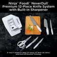thumbnail image 3 of Ninja Foodi NeverDull Premium 12-Piece German Stainless Steel Knife System with Built-in Sharpener, White, 3 of 10