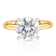 thumbnail image 1 of Lab Created Round Cut Solitaire Diamond Ring in 18K Gold, 1 of 7