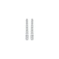 thumbnail image 2 of Round Cut Oval Shape Diamond Hoop Earrings in 14K Gold, 2 of 4