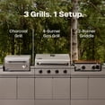 thumbnail image 2 of TYTUS Modular Trio with 4-Burner Gas Grill, Charcoal Grill and 2-Burner Gas Griddle, 2 of 10