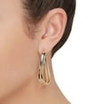 thumbnail image 6 of Double Curve Hoop Earrings in 14K Gold, 6 of 6