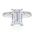 thumbnail image 1 of Lab Created Emerald Cut Solitaire Diamond Ring in 18K Gold, 1 of 7