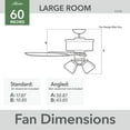 thumbnail image 5 of Hunter 60" Dondra Ceiling Fan With LED Light Kit And Pull Chain, Choose Color, 5 of 11