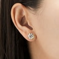 thumbnail image 3 of Round Diamond Studs in 18K Gold, 3 of 3