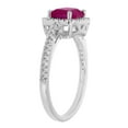 thumbnail image 2 of Emerald Cut Gemstone & 0.23 Halo Diamond Ring in 14K Gold, 2 of 4