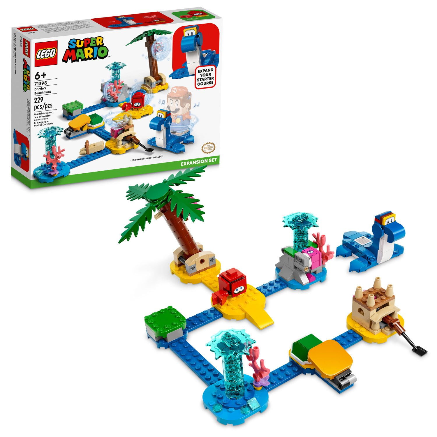 LEGO Super Mario Dorrie's Beachfront Expansion Building Set, 229
