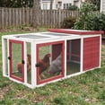 thumbnail image 4 of Outdoor chicken coop for 2-3 chickens, 57" L x 29" W x 25" H, Red & White, 4 of 6
