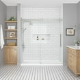 thumbnail image 2 of OVE Decors Bel 70-3/16 - 72-3/16"W x 78-3/4"H Frameless Soft-Close Sliding Shower Door with Clear Glass, 2 of 12