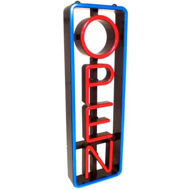 Mystiglo LED Swivel OPEN Sign, 60Hz, Hang Horizontal or Vertical
