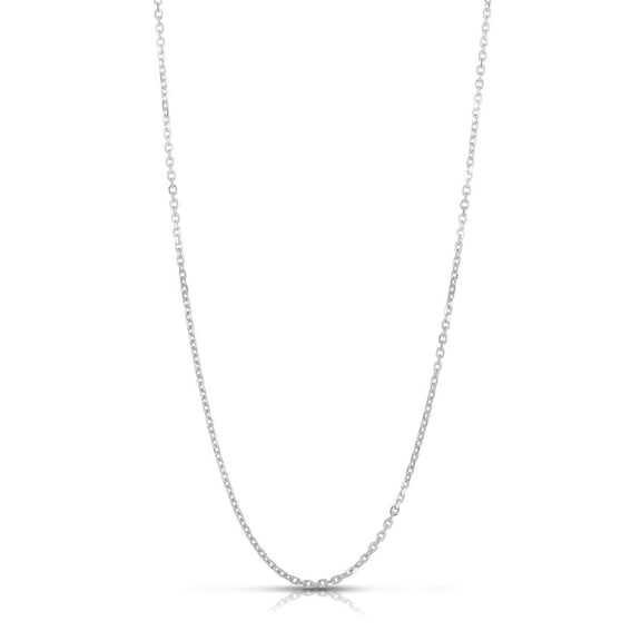 Diamond Cut Cable Link Chain Solid in 14K Gold