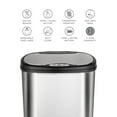 thumbnail image 6 of Nine Stars Combo Sensor Trash Can, Stainless Steel  13.2 gal / 3.2 gal, 6 of 9