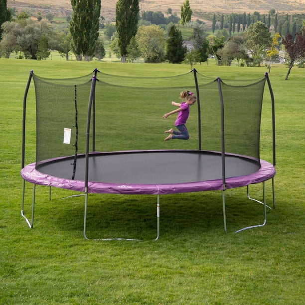 Skywalker Trampolines 17' Oval Trampoline and Enclosure - Purple