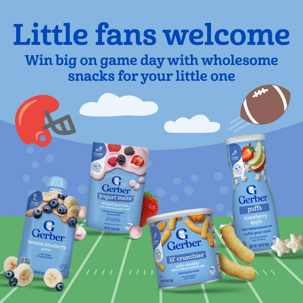 Gerber Grain Grow Cereal Snack Puffs, Variety Pack,