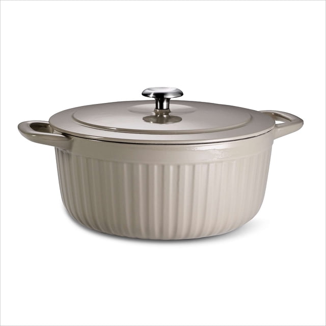 Tramontina 7-Qt Fluted Enameled Cast Iron Dutch Oven