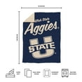 thumbnail image 5 of Logo Brands Utah State Aggies Luxe Dreams Throw, 60" x 80", 5 of 6