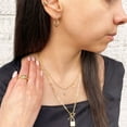 thumbnail image 4 of Open Heart Hoop Earrings in 14K Gold, 4 of 7