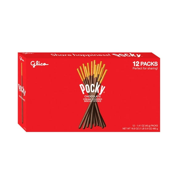 Glico Pocky Chocolate Covered Biscuit Sticks, 1.41 oz.,12 pk.