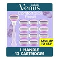 thumbnail image 1 of Venus Comfortglide Women's Razor Handle + 12 Cartridges, Freesia, 1 of 7