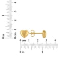 thumbnail image 6 of 14K Yellow Gold High-Polish Puffed Heart Stud Earrings, 6 of 6