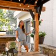 thumbnail image 5 of Range Cedar and Steel Gazebo with Lofted Roof and PowerPort, 5 of 10