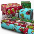 thumbnail image 3 of Hallmark 250 Sq. Ft. Dr. Seuss Grinch Wrapping Paper Rolls, 4-Pack, 3 of 7