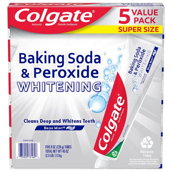 Colgate Whitening Toothpaste, 8 oz., 5 pk.