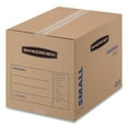 thumbnail image 1 of Bankers Box SmoothMove Basic Moving Boxes, Regular Slotted Container (RSC), Small, 12" x 16" x 12", Brown/Blue, 25/Bundle, 1 of 5