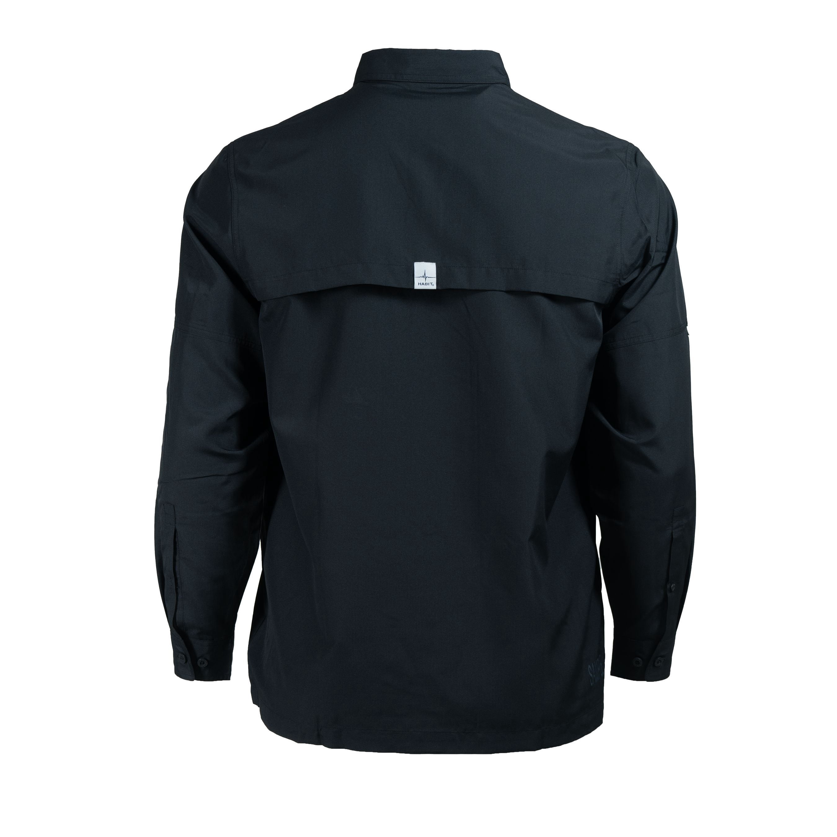 Habit Men's UPF 40+ UV Protection Long-Sleeve Fishing Shirt:- Black, M Habit Men's UPF 40+ UV Protection Long-Sleeve Fishing Shirt:- Black, M
