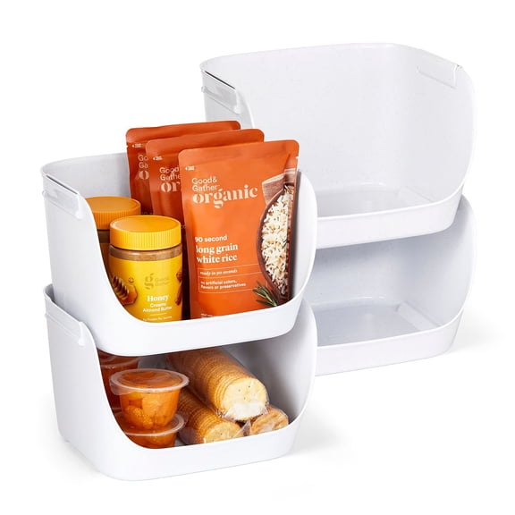 YouCopia Stackable Pantry Storage Bins, 4-Pack