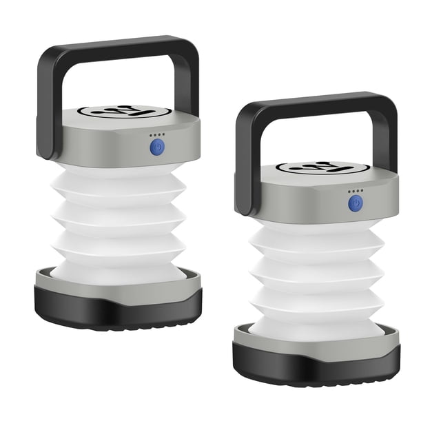 300 LUMEN COLLAPSIBLE RECHARGEABLE LANTERN, 2PK