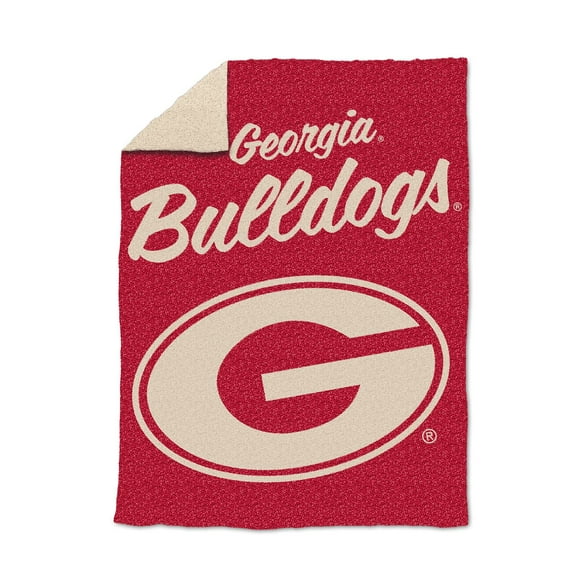 Logo Brands Georgia Bulldogs Luxe Dreams Throw, 60" x 80"