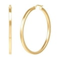 thumbnail image 1 of Round Square Tube Hoop Earrings in 14K Gold, 1 of 7
