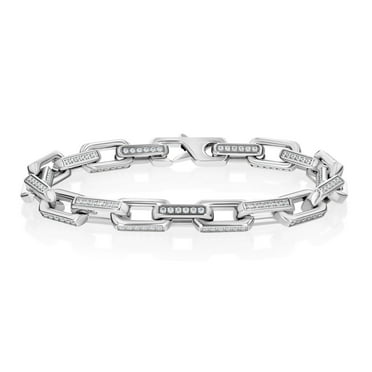 Mens Paperclip Bracelet in Stainless Steel