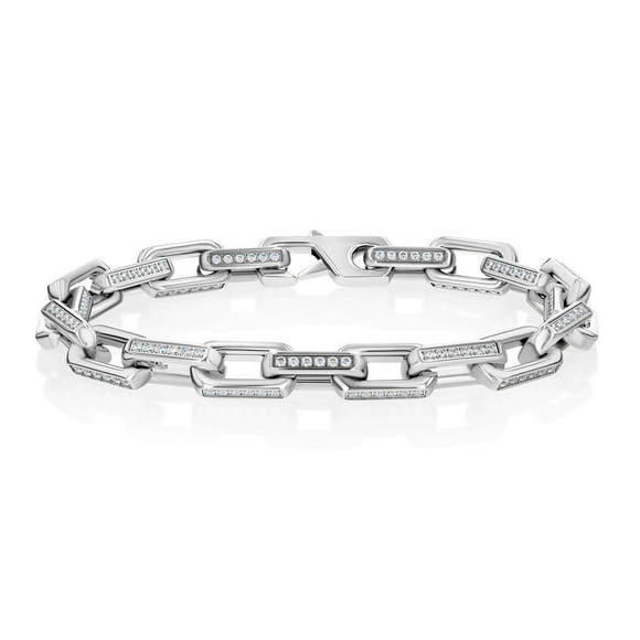 Mens Paperclip Bracelet in Stainless Steel