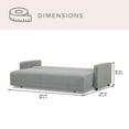 thumbnail image 4 of Members Mark Convertible “Sit & Sleep” Sofa, Gray, 4 of 20
