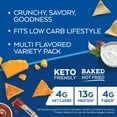 thumbnail image 4 of Atkins Keto Friendly Protein Chips Snack Variety Pack, Ranch, Nacho Cheese, and Chipotle BBQ (12 ct.), 4 of 5