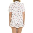 thumbnail image 3 of Betsey Johnson Women's Short Sleeve & Ruffle Short Pajama Set, 3 of 6